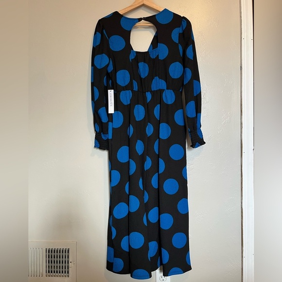 Emma & Michelle Blue Polka Dot Dress NWT - Picture 12 of 13